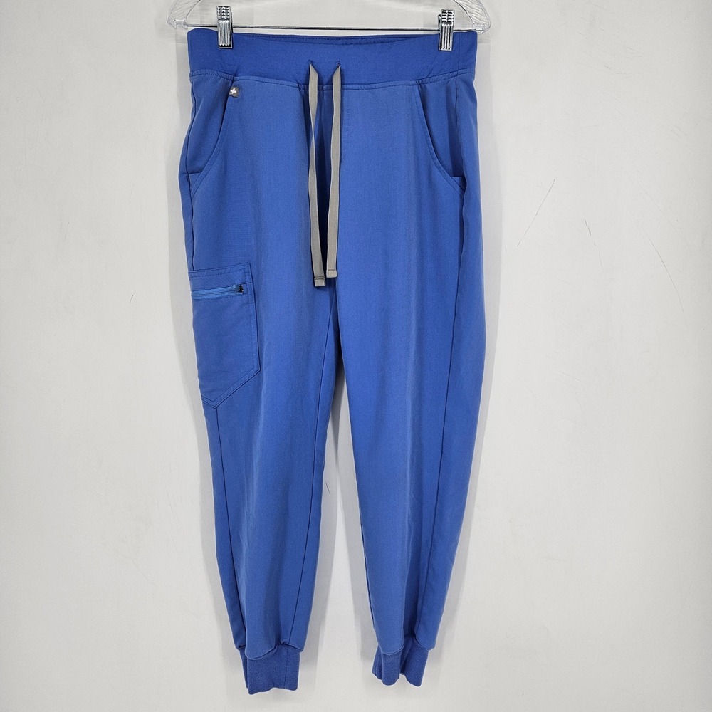 FIGS Zamora Jogger Pants Womens Small Petite Light Blue Technical Scrub Medical